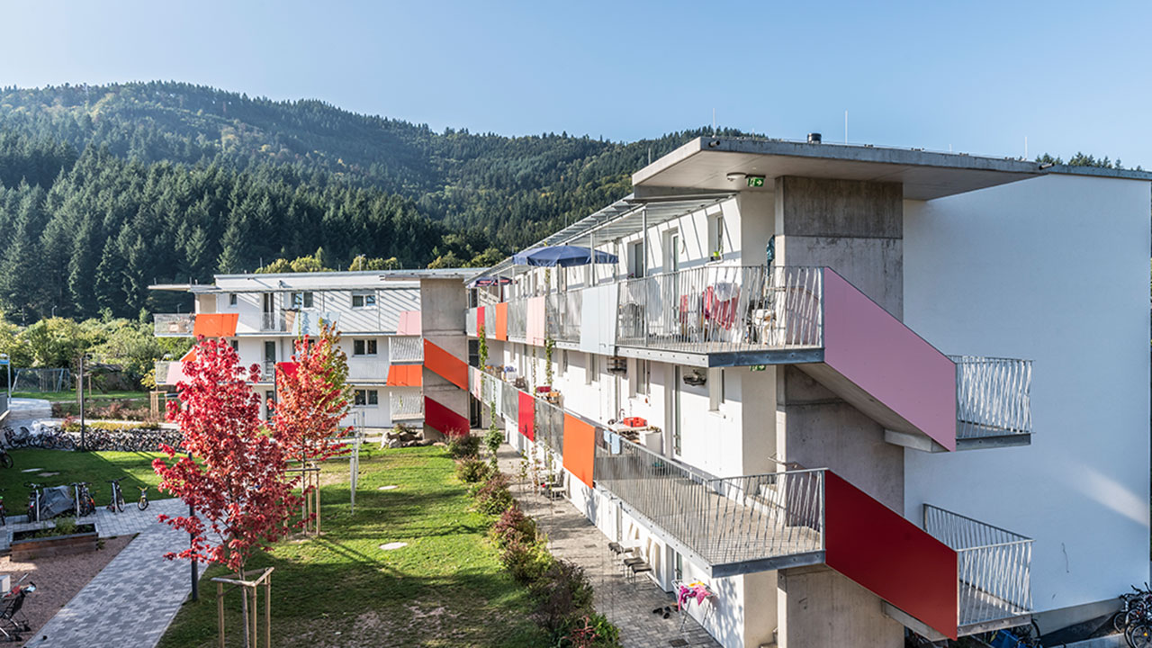 Außenansicht des Bauvorhaben Bergäckerstraße 1. Bauabschnitt