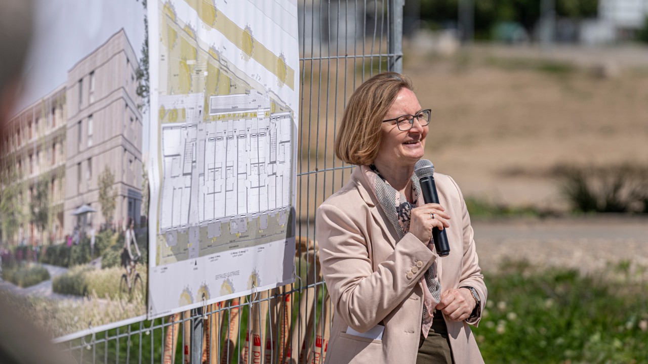 Rede der technischen Geschäftsführerin der FSB Dr. Magdalena Szablewska beim Spatenstich Kleineschholz