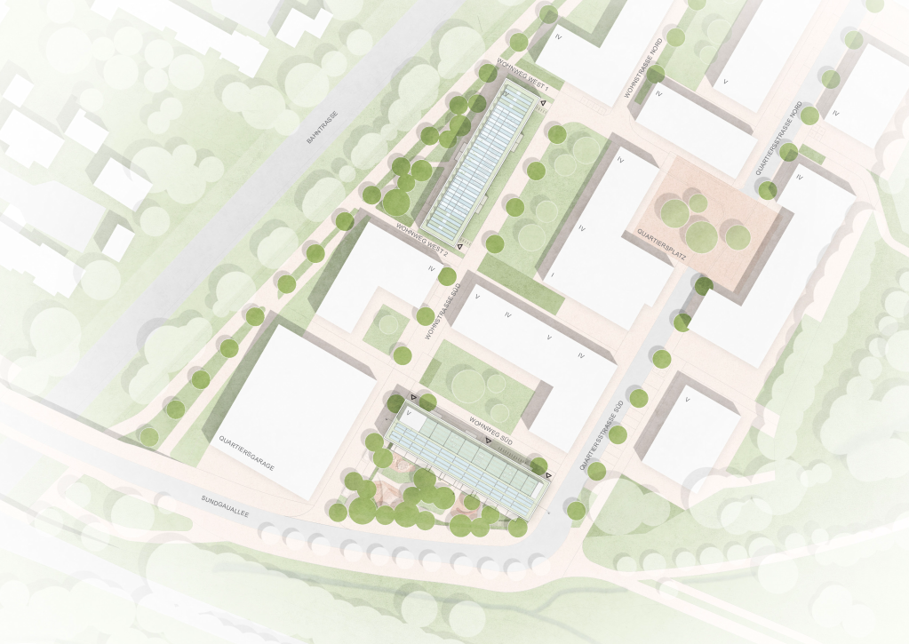 Ansicht des Lageplans aus den Plänen vom Büro netzwerkarchitekten