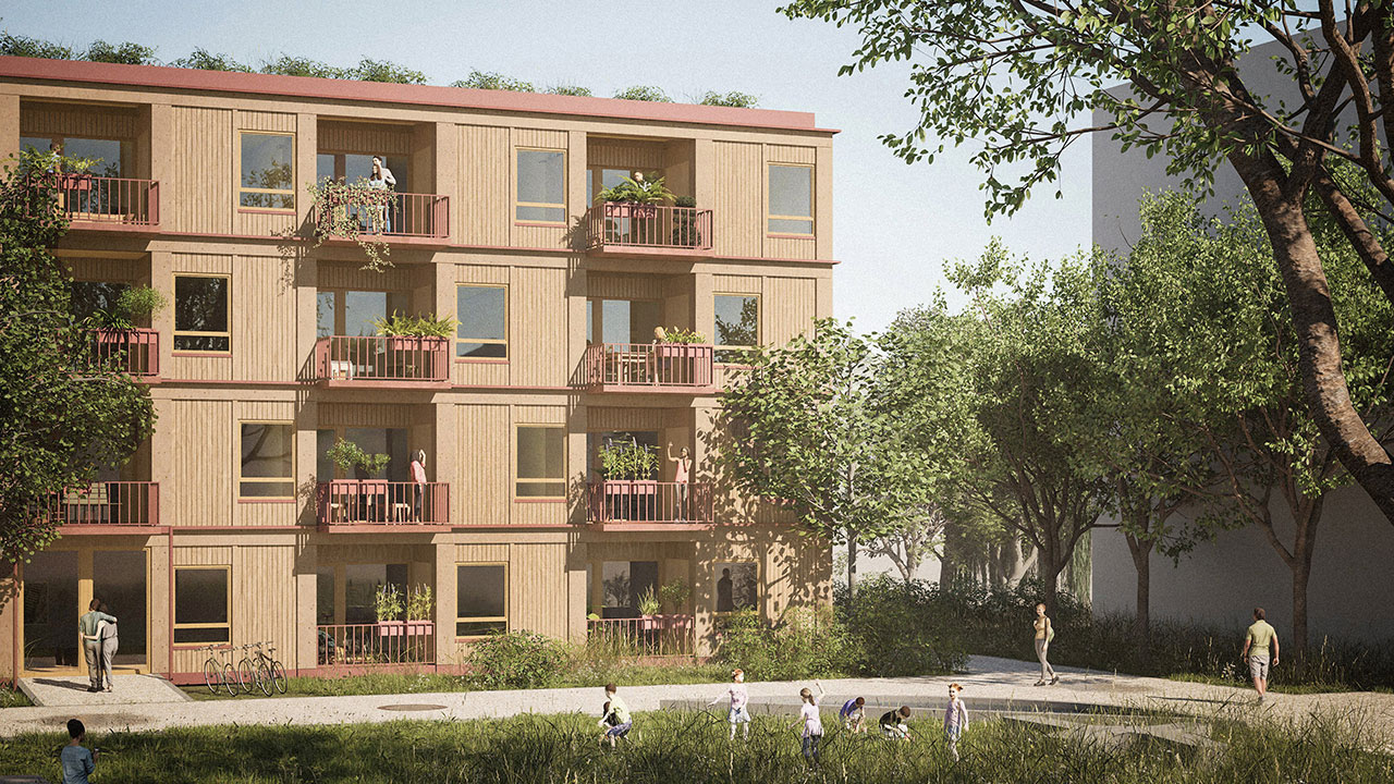 Visualisierung des Architekturbüros andOFFICE für das Projekt Kleineschholz