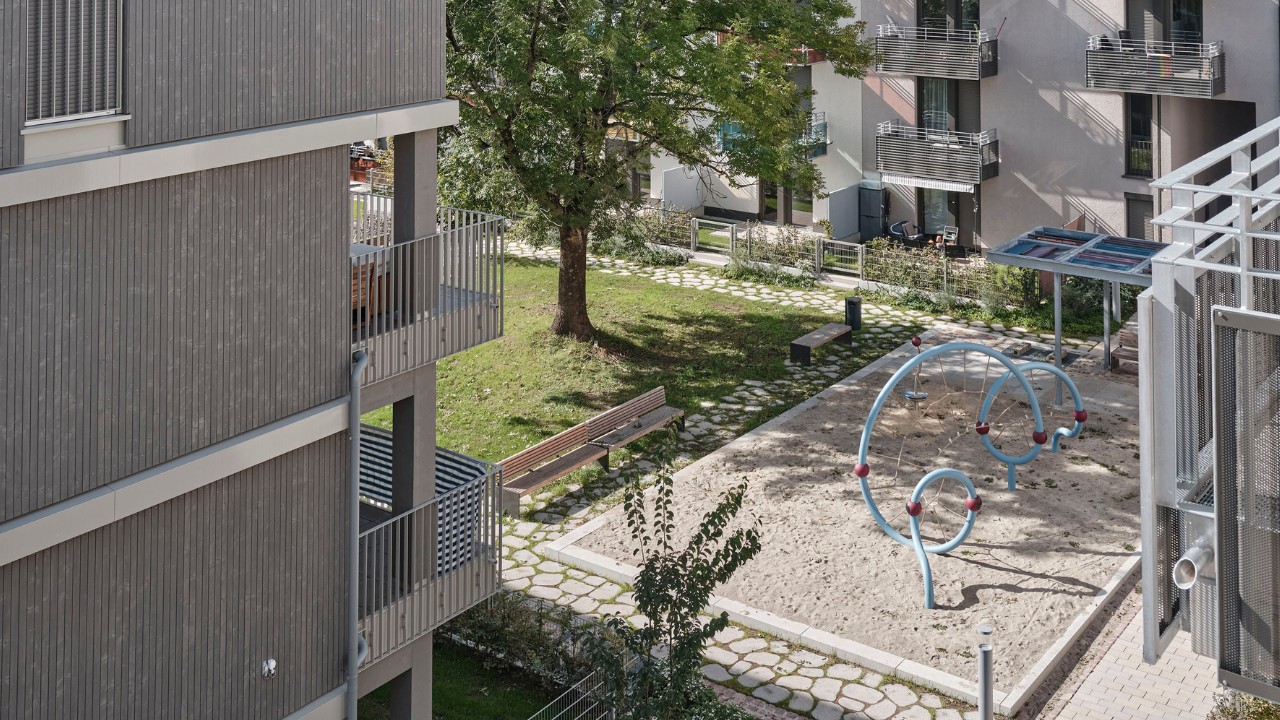 Ansicht des Innenhofs im Metzgergrün