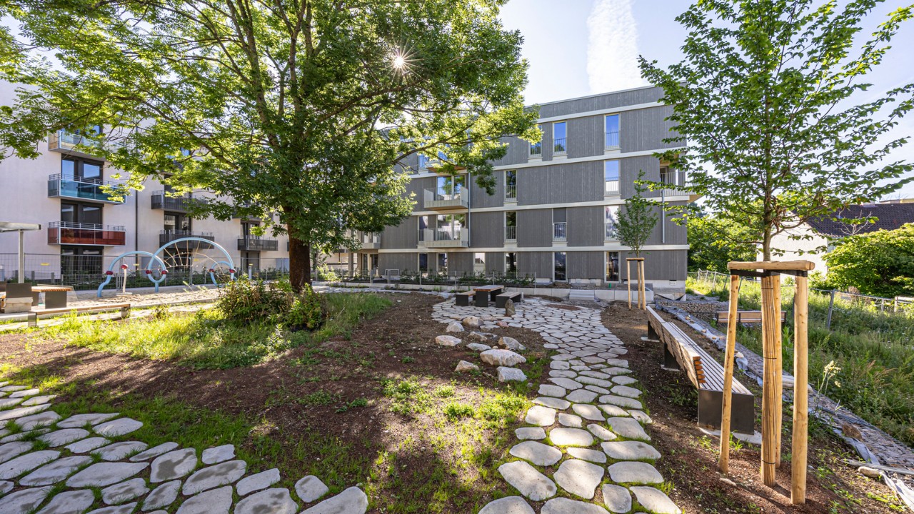 Ansicht des Innenhofs im Metzgergrün