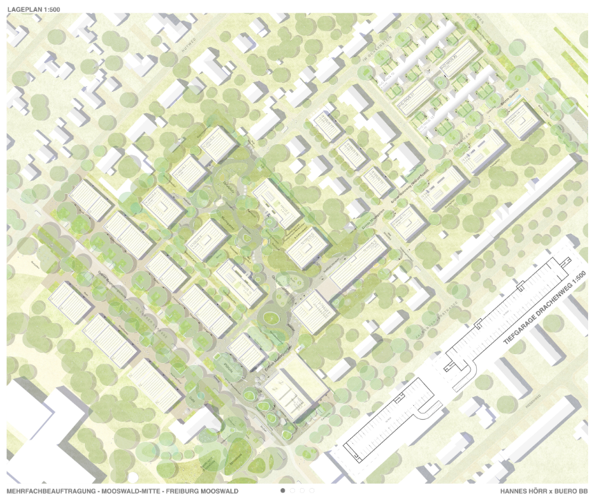 Ansicht des Lageplans aus den Plänen