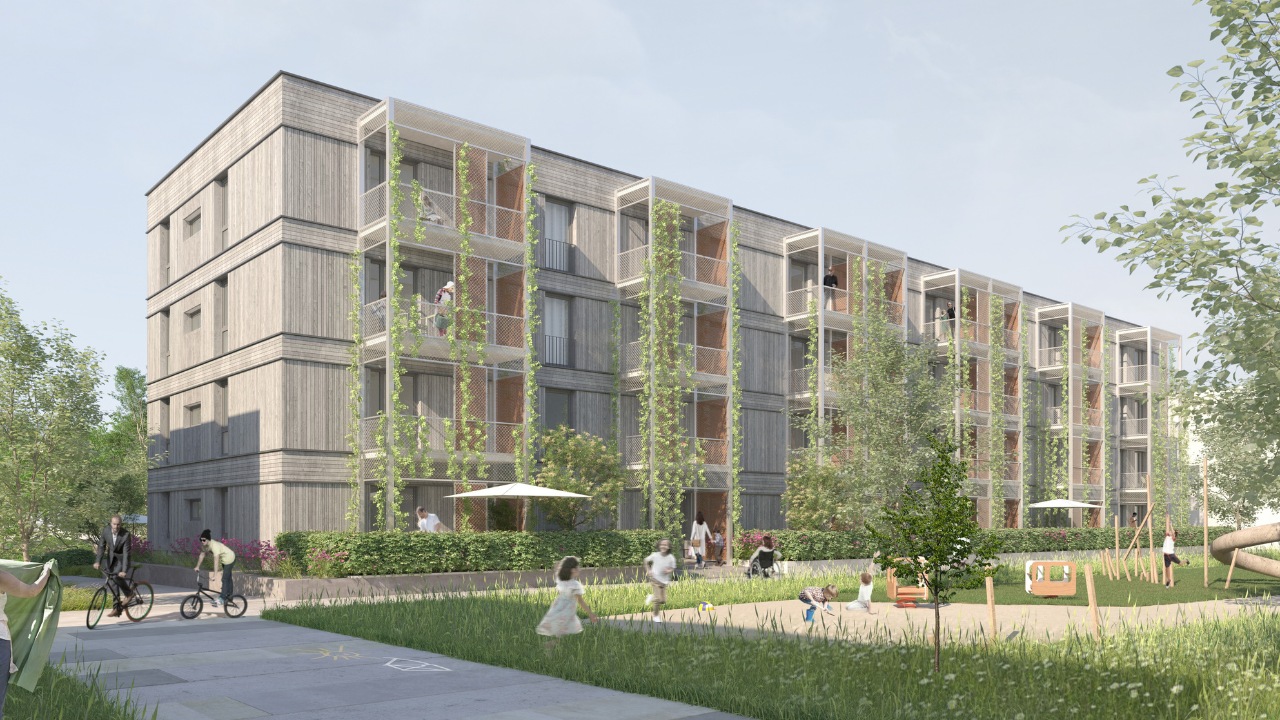 Visualisierung des Architekturbüros MBPK für das Bauprojekt Kleineschholz MU3